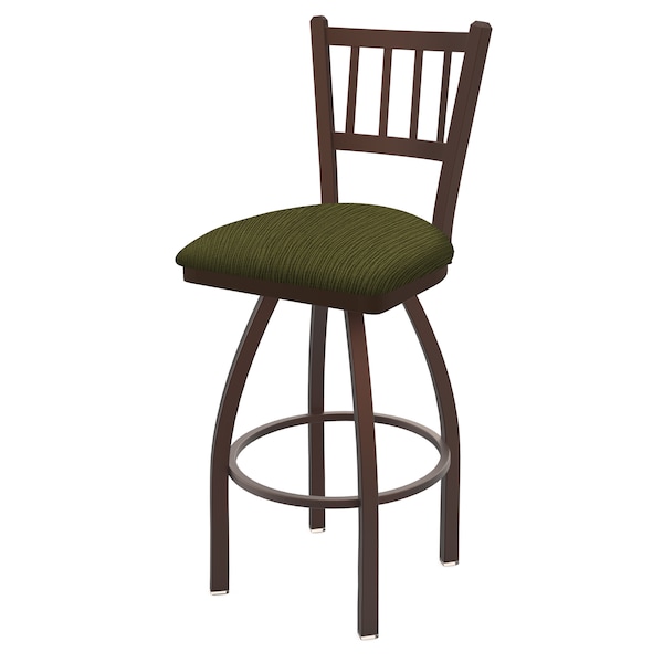 25" Swivel Counter Stool, Bronze Finish, Graph Parrot Seat